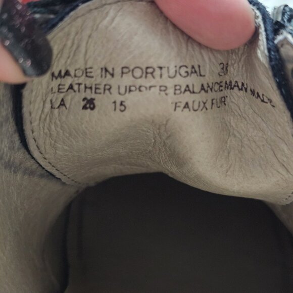 Dromedaris Black Leather Oxford Heels Euro Size 38 (US 7.5) Portugal Zipper - Picture 6 of 6